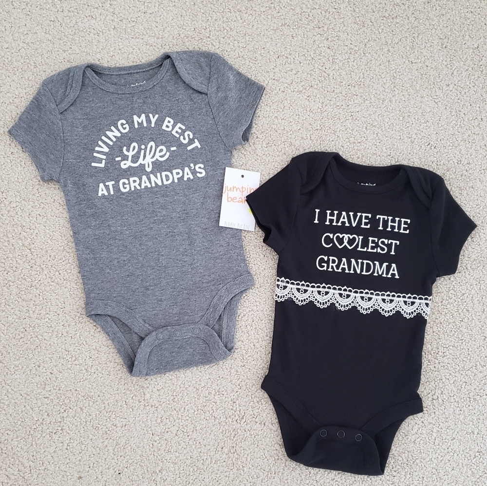 Baby girl Grandma Grandpa onesies